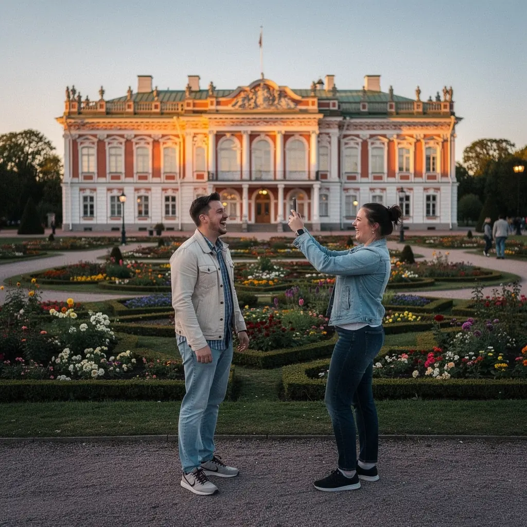 Tallinna vanalinna kaunis vaade päikeseloojangu ajal.